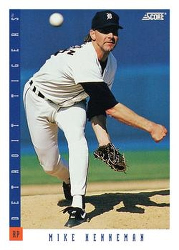 #166 Mike Henneman - Detroit Tigers - 1993 Score Baseball