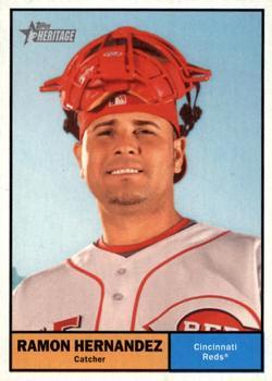 #166 Ramon Hernandez - Cincinnati Reds - 2010 Topps Heritage Baseball