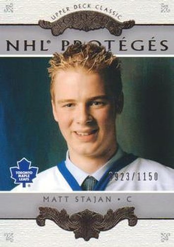 #166 Matt Stajan - Toronto Maple Leafs - 2003-04 Upper Deck Classic Portraits Hockey