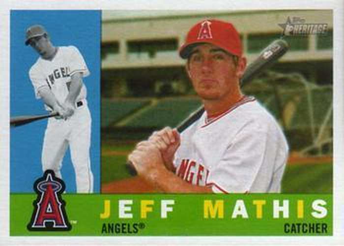#167 Jeff Mathis - Los Angeles Angels - 2009 Topps Heritage Baseball