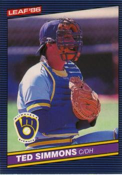 #167 Ted Simmons - Milwaukee Brewers - 1986 Leaf Baseball