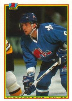 #167 Marc Fortier - Quebec Nordiques - 1990-91 Bowman Hockey