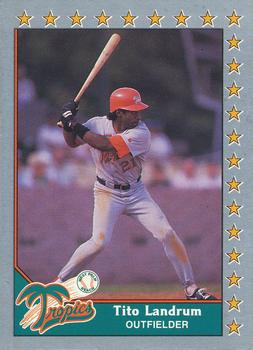 #168 Tito Landrum - West Palm Beach Tropics - 1990 Pacific Senior League Baseball