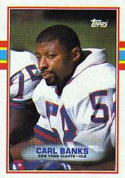 #168 Carl Banks - New York Giants - 1989 Topps Football