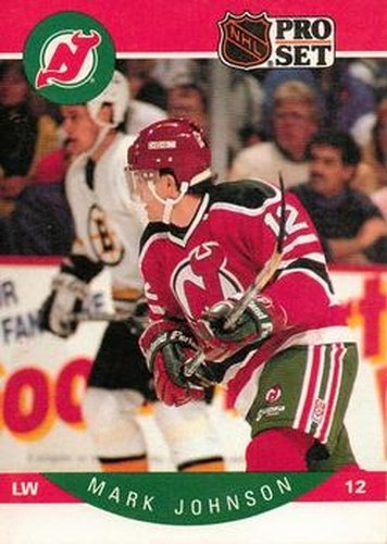#168 Mark Johnson - New Jersey Devils - 1990-91 Pro Set Hockey