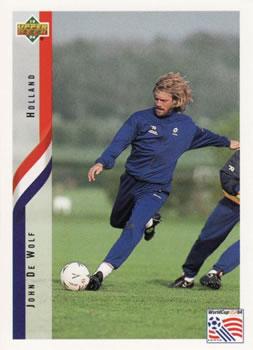 #168 Johnny De Wolf - Netherlands - 1994 Upper Deck World Cup Contenders English/Spanish Soccer