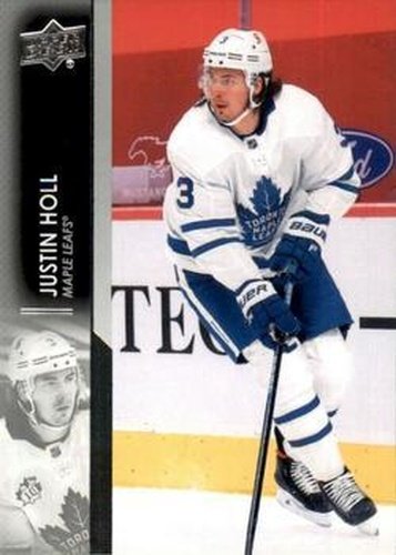 #168 Justin Holl - Toronto Maple Leafs - 2021-22 Upper Deck Hockey