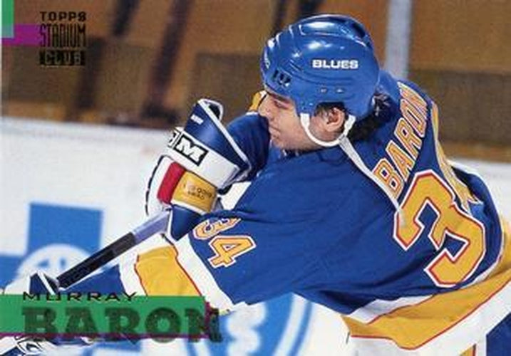 #168 Murray Baron - St. Louis Blues - 1994-95 Stadium Club Hockey