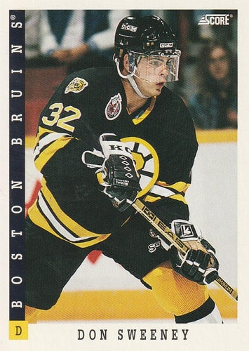 #169 Don Sweeney - Boston Bruins - 1993-94 Score Canadian Hockey