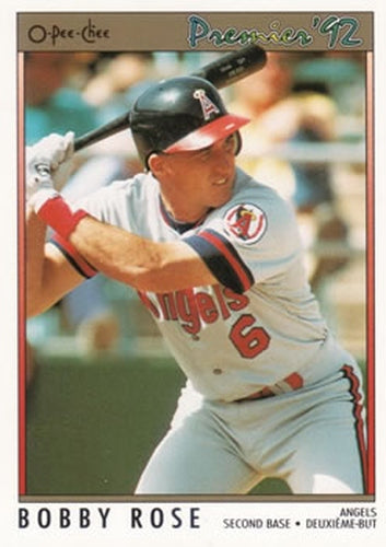 #169 Bobby Rose - California Angels - 1992 O-Pee-Chee Premier Baseball