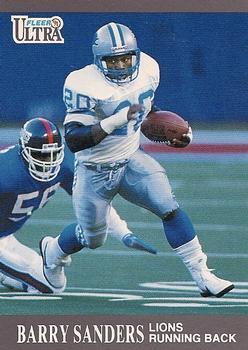 #169 Barry Sanders - Detroit Lions - 1991 Ultra Football