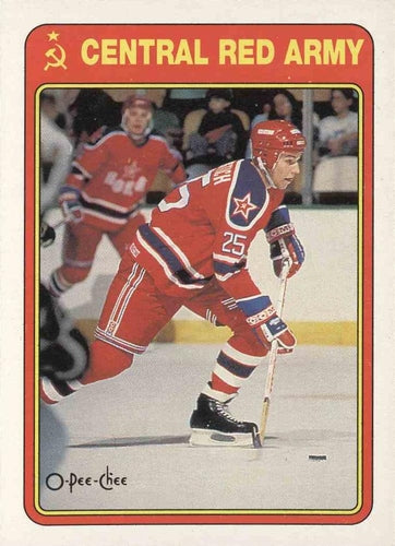 #16R Dmitri Khristich - Central Red Army - 1990-91 O-Pee-Chee Hockey - Central Red Army