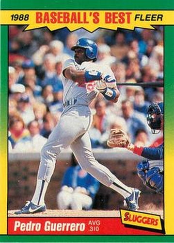 #16 Pedro Guerrero - Los Angeles Dodgers - 1988 Fleer Baseball's Best Sluggers vs Pitchers