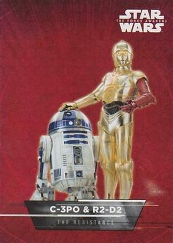 #16 C-3PO & R2-D2 - 2015 Topps Star Wars The Force Awakens - Stickers