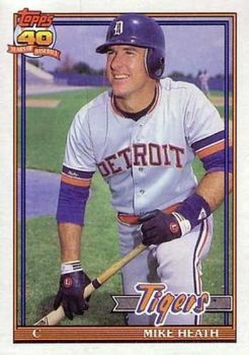 #16 Mike Heath - Detroit Tigers - 1991 O-Pee-Chee Baseball