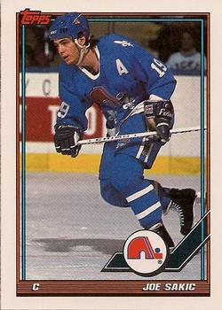 #16 Joe Sakic - Quebec Nordiques - 1991-92 Topps Hockey