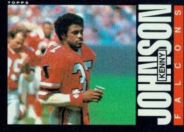 1985 Topps Football Card #16 Kenny Johnson – Atlanta Falcons