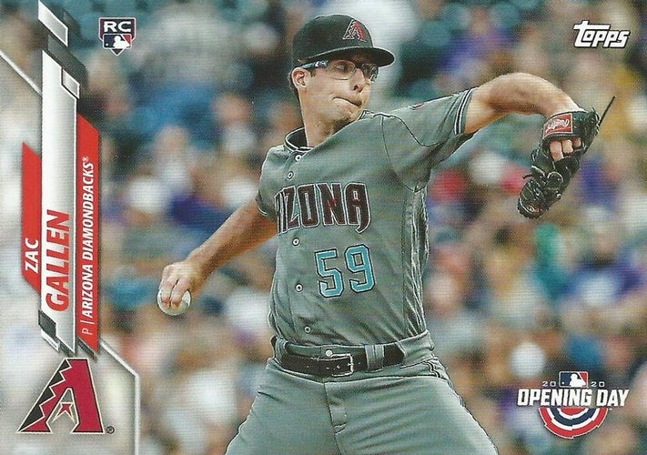 #16 Zac Gallen - Arizona Diamondbacks - 2020 Topps Opening Day Baseball