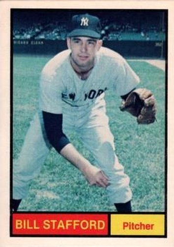 #16 Bill Stafford - New York Yankees -1982 Galasso 1961 World Champions New York Yankees Baseball