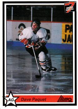 #16 Dave Paquet - Drummondville Voltigeurs - 1990-91 7th Inning Sketch QMJHL Hockey