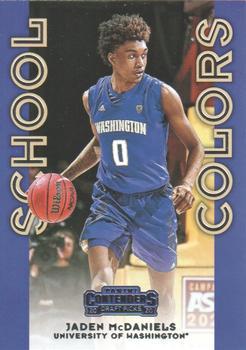 #16 Jaden McDaniels - Washington Huskies - 2020 Panini Contenders Draft Picks - School Colors Basketball