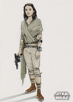 #16 Rey - 2015 Topps Star Wars The Force Awakens - Concept Art