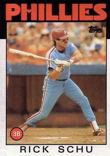 #16 Rick Schu - Philadelphia Phillies - 1986 Topps Baseball