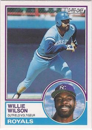 #16 Willie Wilson - Kansas City Royals - 1983 O-Pee-Chee Baseball