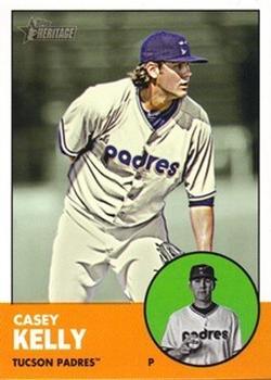 #16b Casey Kelly - Tucson Padres - 2012 Topps Heritage Minor League Baseball