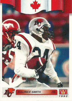 #170 Maurice Smith - British Columbia Lions - 1992 All World CFL Football