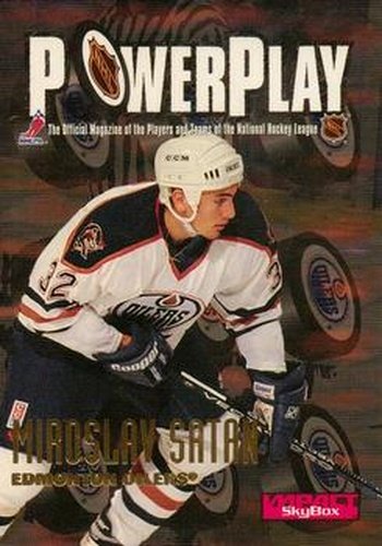#170 Miroslav Satan - Edmonton Oilers - 1996-97 SkyBox Impact Hockey