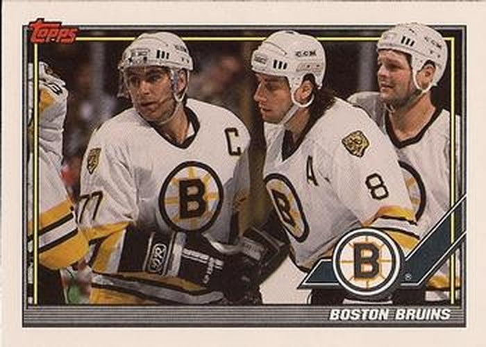 #170 Boston Bruins - Boston Bruins - 1991-92 Topps Hockey