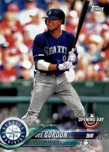 #170 Dee Gordon - Seattle Mariners - 2018 Topps Opening Day Baseball
