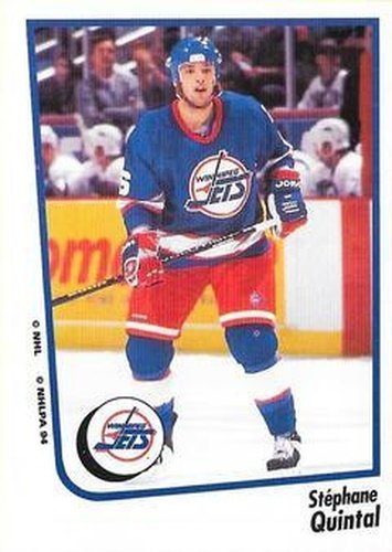 #170 Stephane Quintal - Winnipeg Jets - 1994-95 Panini Hockey Stickers