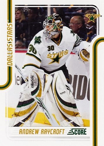 #170 Andrew Raycroft - Dallas Stars - 2011-12 Score Hockey