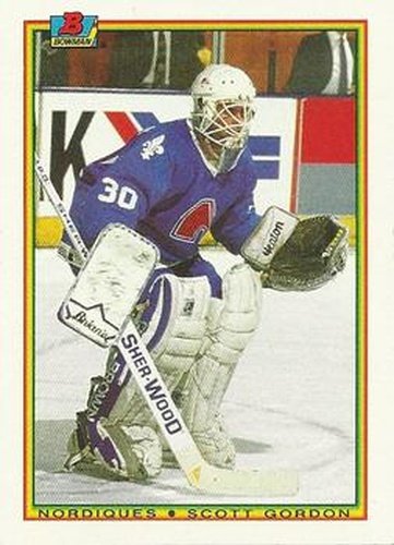 #171 Scott Gordon - Quebec Nordiques - 1990-91 Bowman Hockey
