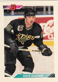 #171 Dave Gagner - Minnesota North Stars - 1992-93 Bowman Hockey