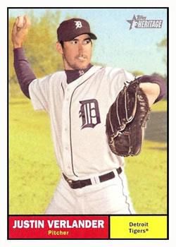 #171 Justin Verlander - Detroit Tigers - 2010 Topps Heritage Baseball