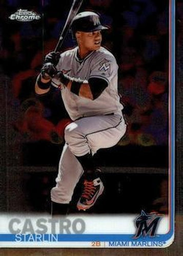 #171 Starlin Castro - Miami Marlins - 2019 Topps Chrome Baseball