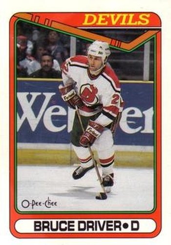 #172 Bruce Driver - New Jersey Devils - 1990-91 O-Pee-Chee Hockey