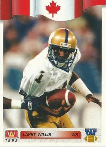 #172 Larry Willis - Winnipeg Blue Bombers - 1992 All World CFL Football