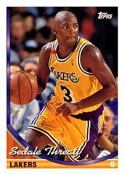 #172 Sedale Threatt - Los Angeles Lakers - 1993-94 Topps Basketball