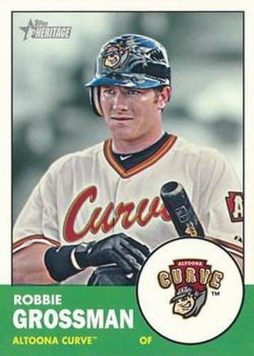 #172 Robbie Grossman - Altoona Curve - 2012 Topps Heritage Minor League Baseball