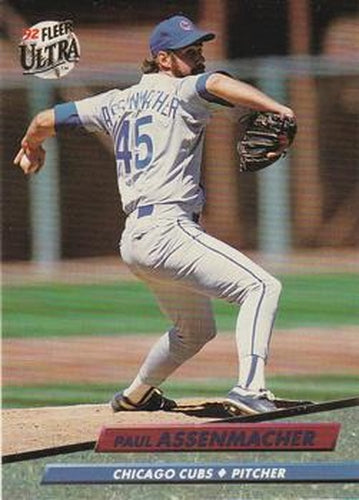 #172 Paul Assenmacher - Chicago Cubs - 1992 Ultra Baseball