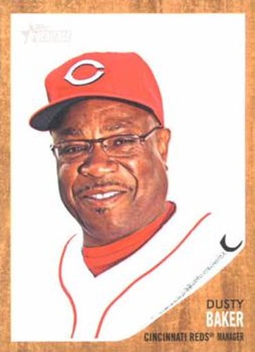 #172 Dusty Baker - Cincinnati Reds - 2011 Topps Heritage Baseball