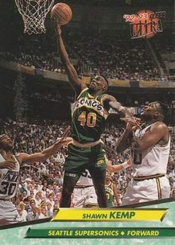 #172 Shawn Kemp - Seattle SuperSonics - 1992-93 Ultra Basketball