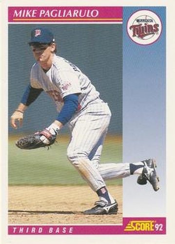 #173 Mike Pagliarulo - Minnesota Twins - 1992 Score Baseball