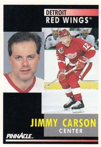 #173 Jimmy Carson - Detroit Red Wings - 1991-92 Pinnacle Hockey