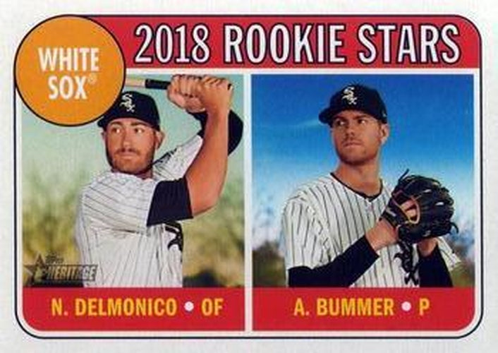 #173 Nicky Delmonico / Aaron Bummer - Chicago White Sox - 2018 Topps Heritage Baseball