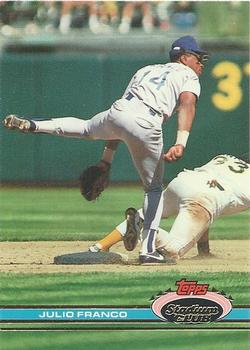 #173 Julio Franco - Texas Rangers - 1991 Stadium Club Baseball